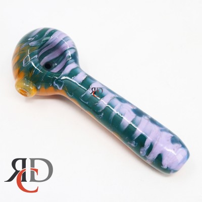 GLASS PIPE MULTICOLOR HAND PAINT GP7598 1CT